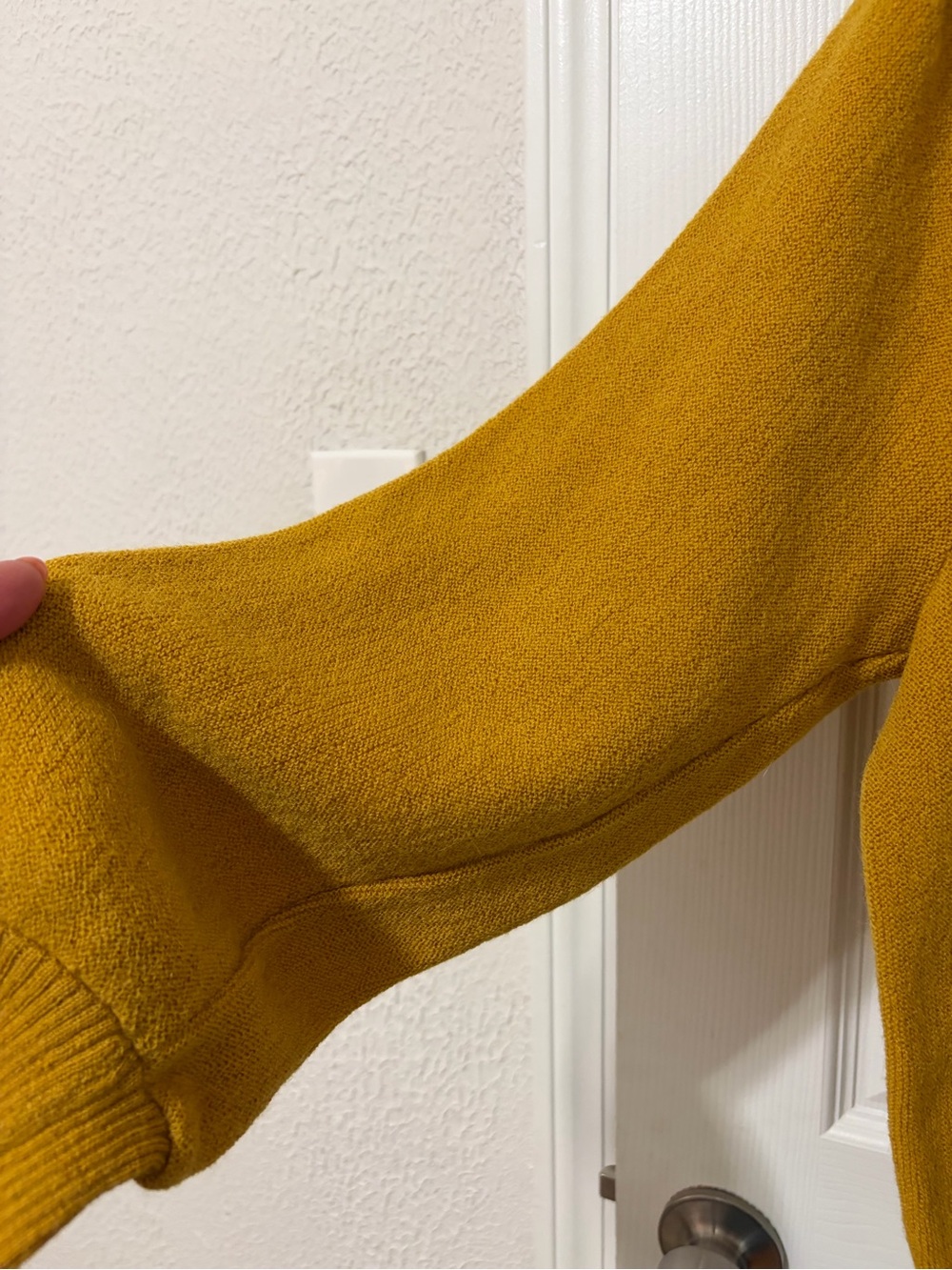 VTG 60s Arnold Palmar Robert Bruce Alpaca Wool Mustard Cardigan Sweater M Men - Picture 4 of 14